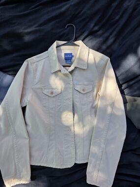 Faconnable Cream Denim Jacket - Classic Trucker Style